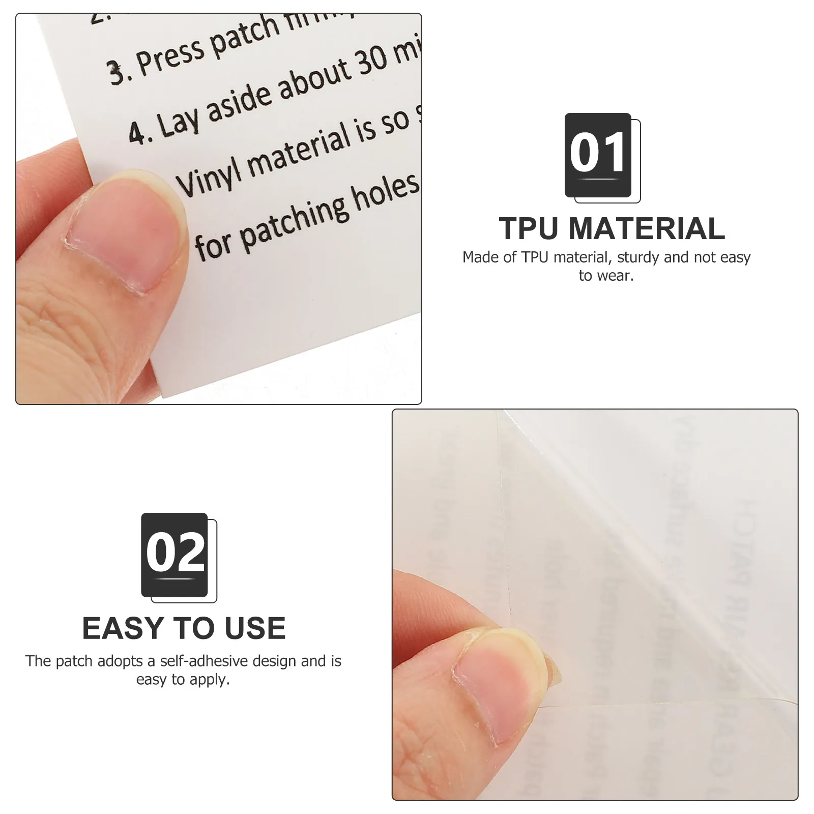 10Pcs Tpu Swimming Ring Repair Patch Adhesive Waterproof Repair Sticker for Inflatable Boats Air Beds Beach Balls