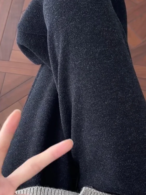 

High Waist Straight Leg Casual Pants for plus Size Women Faionable Drapey Comfortable All-Match Winter Warm Trousers