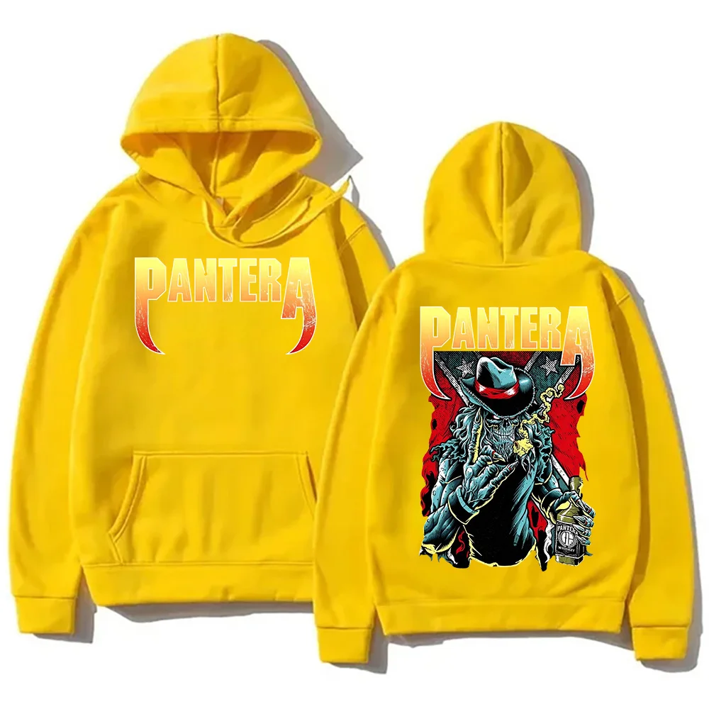 Men Women's Clothing Music Band Pantera Pullovers for Autumn/Winter Unisex Streetwear Casual Hoodies Fleece Hooded Sweatshirts