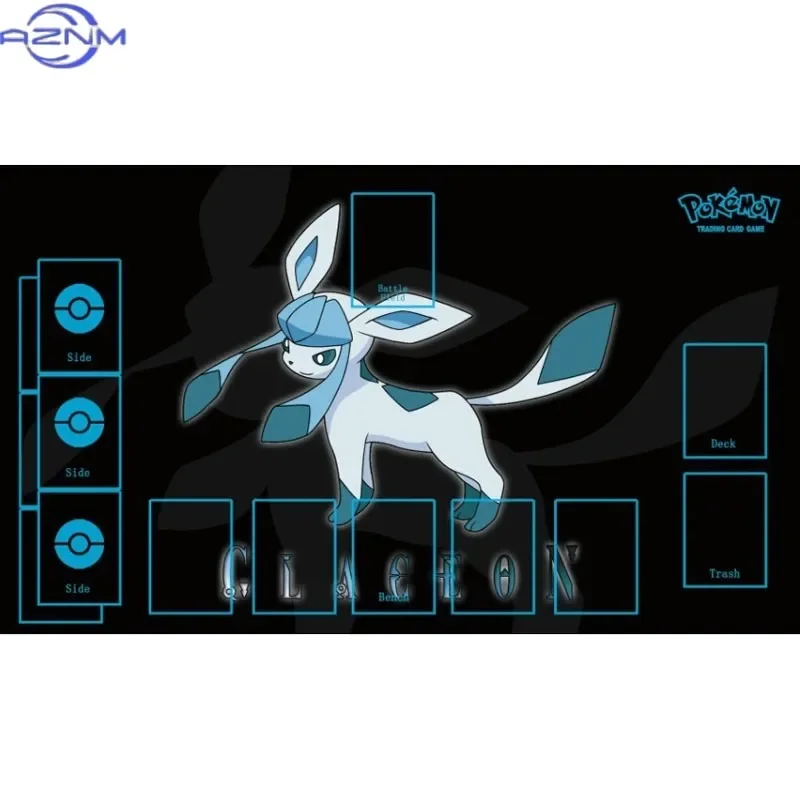 {Dingdang Toys} Pokemon PTCG Battle Card Table Mat Mimikyu Jolteon Snorlax Glaceon Arcanine Haxorus Card Mat DIY Double Mat Kids