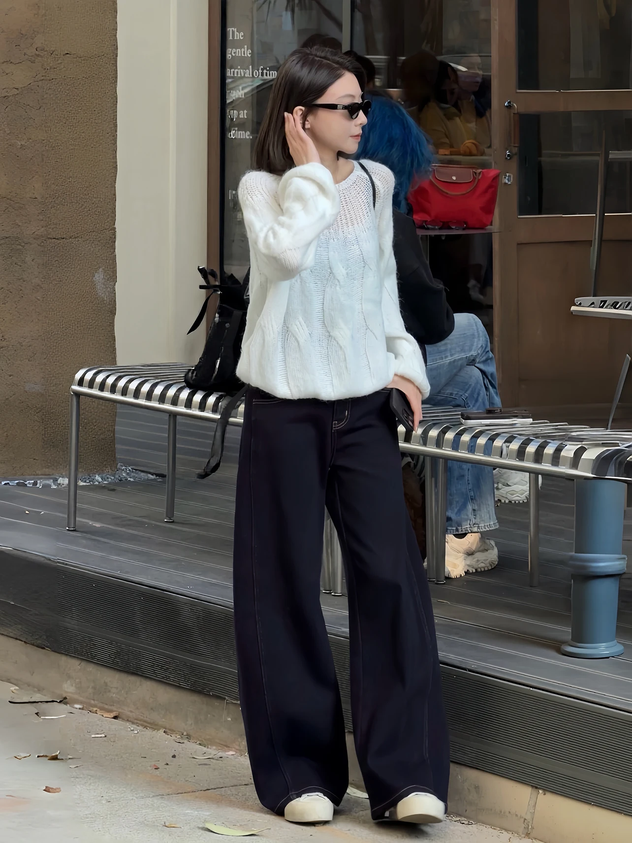 

Slimming Straight Leg Jeans Casual Versatile Thin Denim Week Fashionable New Item Ladies Loose Fit Cotton Blend Jeans