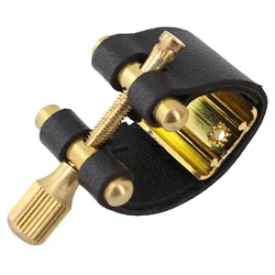 Mouthpiece Ligature Soprano Sax For Soprano Sax Mouthpiece PU Leather Saxophone 1pc Accessories Black Useful