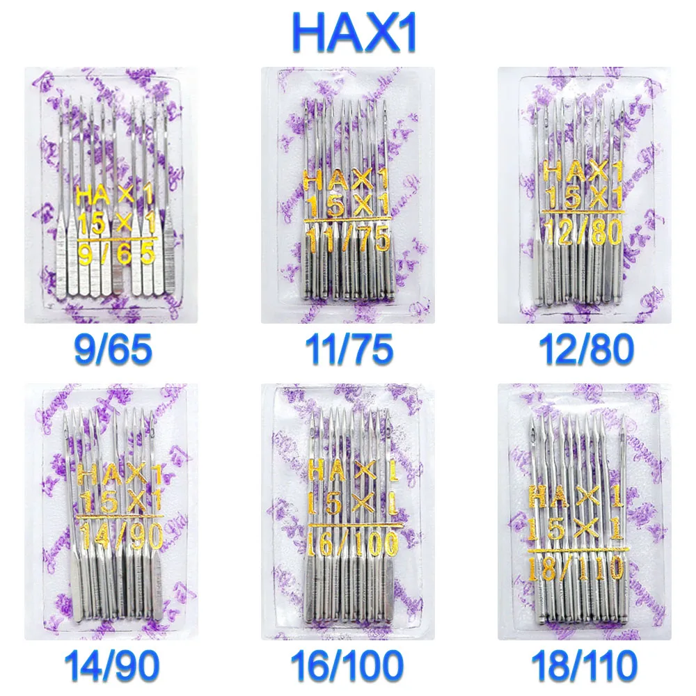 100 PCS/Box Flying Tiger Sewing Machine Needles HAX1 Size 9 11 12 14 16 18 For Most Household Sewing Machine Accessories