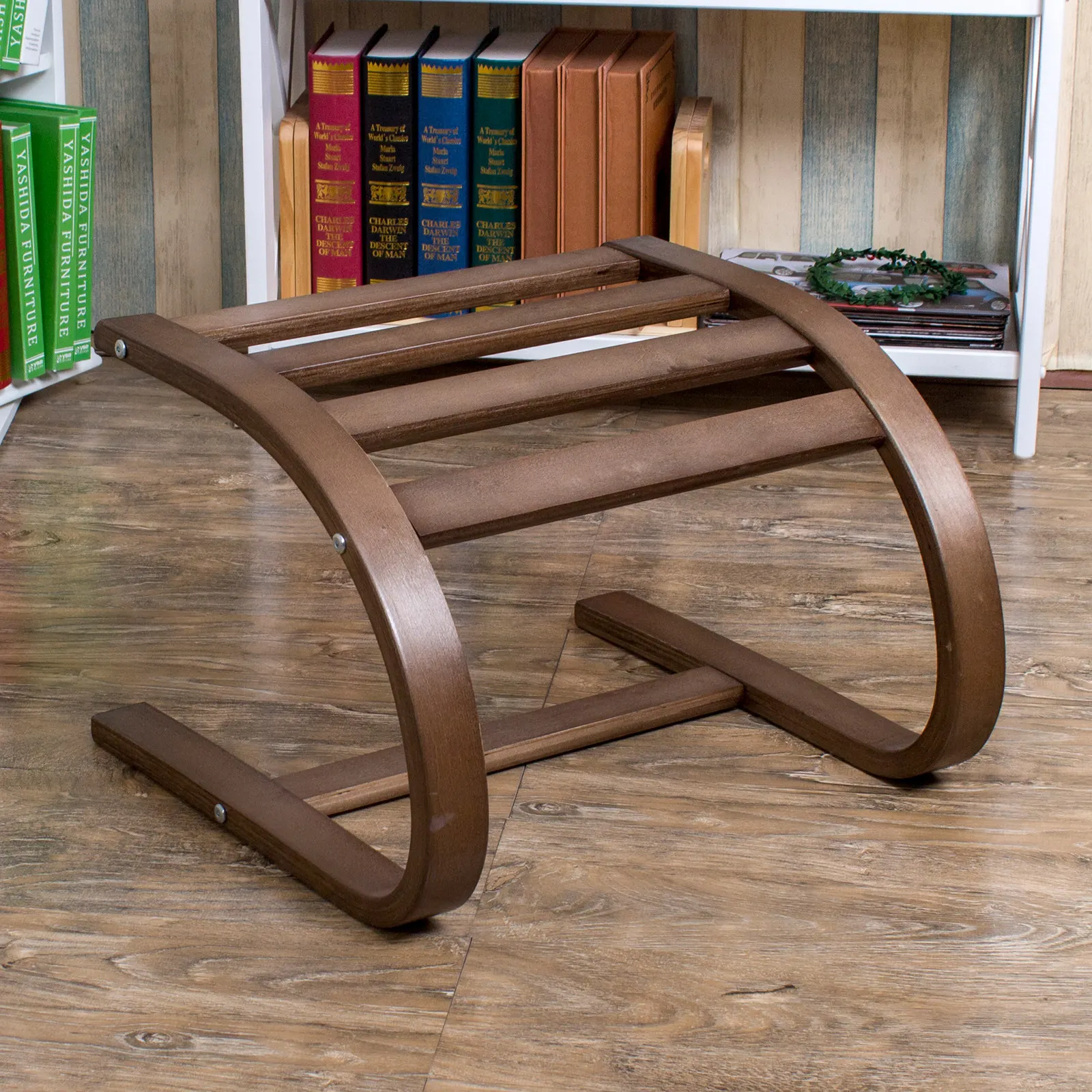 Wooden Nordic Foot Stool Piano Elegant Upholstered Office Foot Stool Dressing Tble Shoemaker Marche Pied Pliable Home Furniture