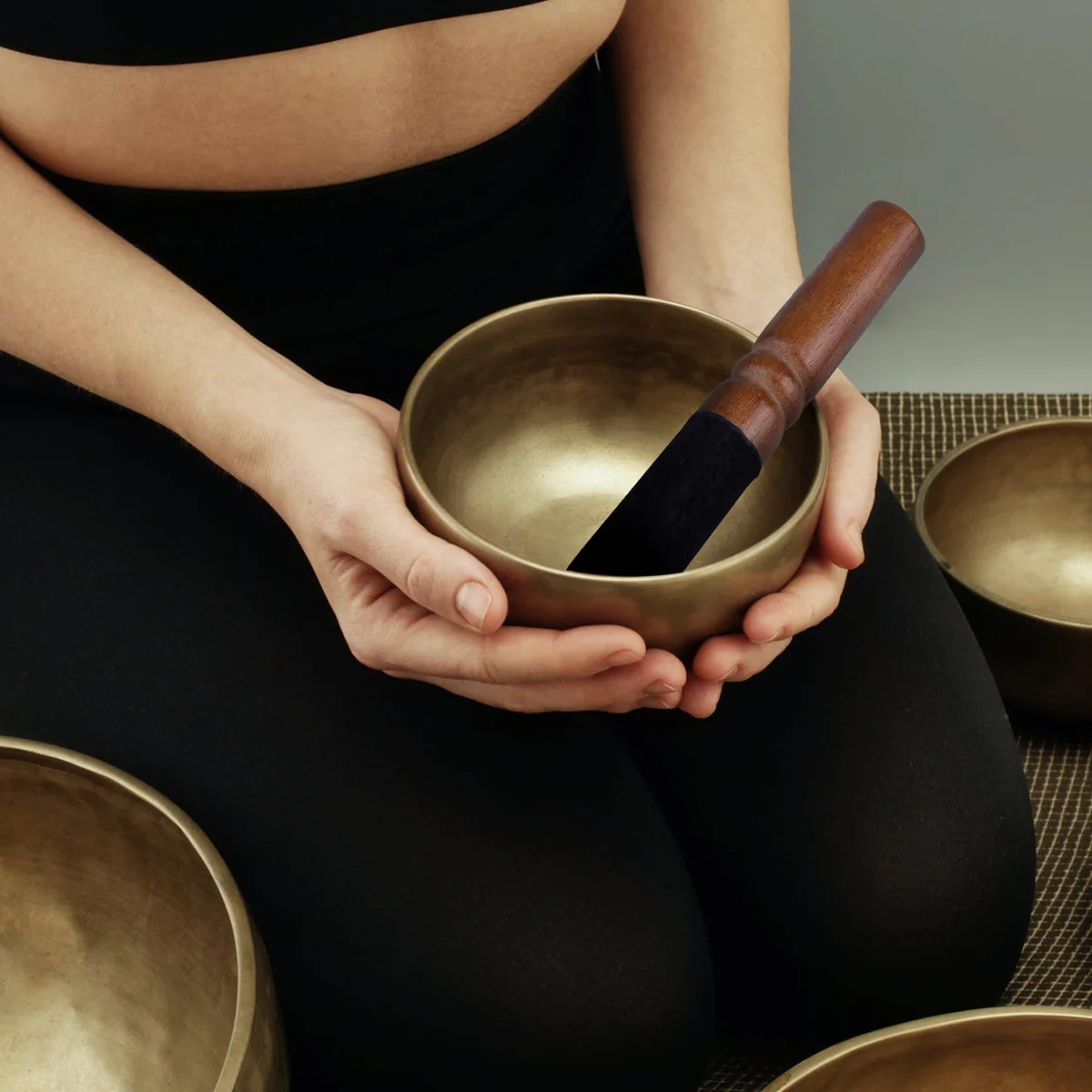 Singing Bowl Stick Buddha Sound Striker Mallet Metal Yoga Supplies Chanting Bowls Wooden Wool Felt