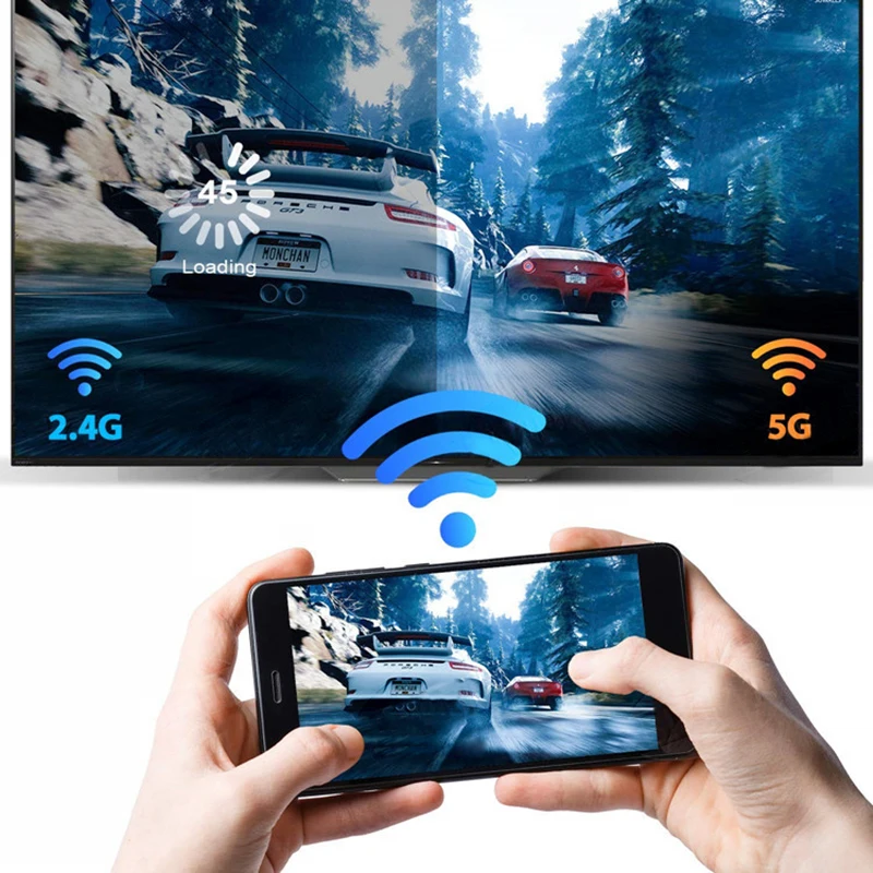 2.4G 5G 4K MiraScreen Dongle compatibile con HDMI TV Stick Miracast Airplay ricevitore Display Wireless 1080P per Google Chromecast