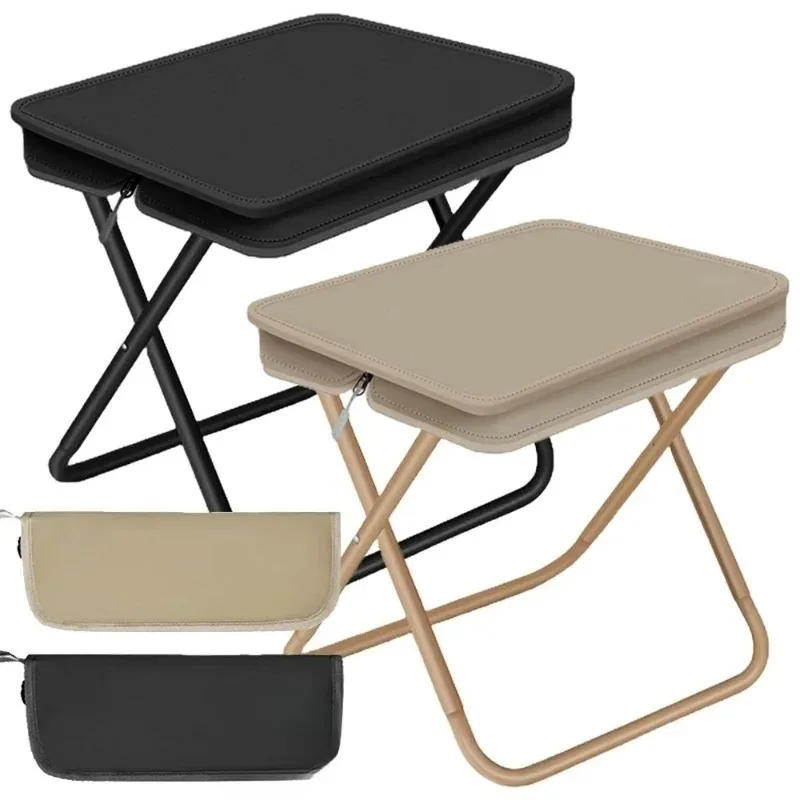 Portable Outdoor Folding Chair Lightweight Collapsible Stool Self-storage Camping Chair For Hiking Fishing Picnic