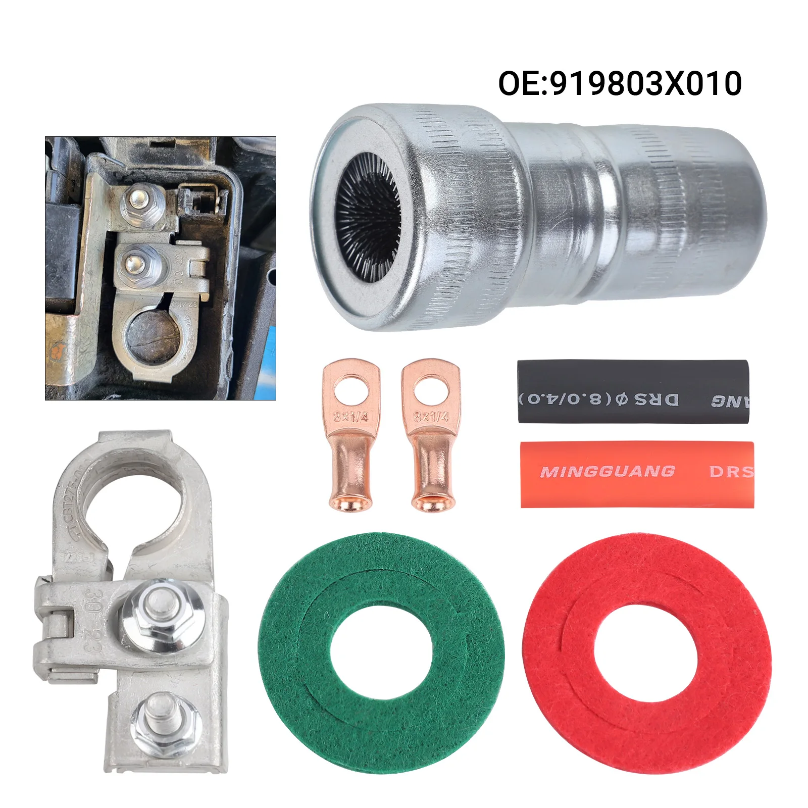 

CNSPEED Positive Battery Terminal Connector 91980-3X010 68226707AA Copper 12V For Hyundai Accent Sedona Soul Rio Wrangler Optima