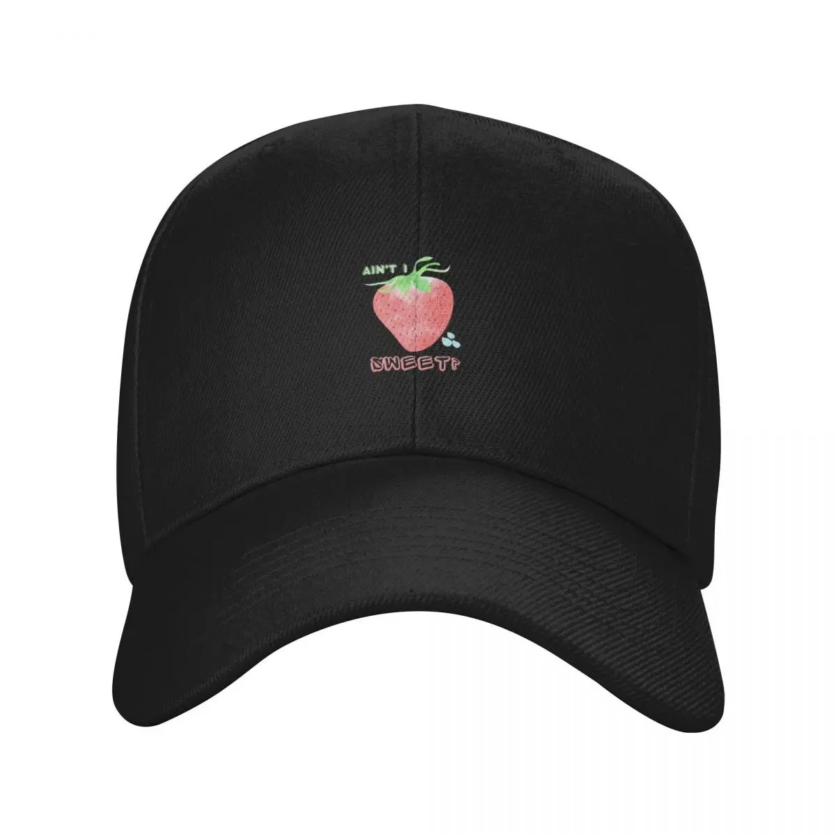 

Watercolor and Ink Strawberry - Ain't I Sweet Baseball Cap Streetwear Golf Hat New In Hat Kids Hat Men Women's