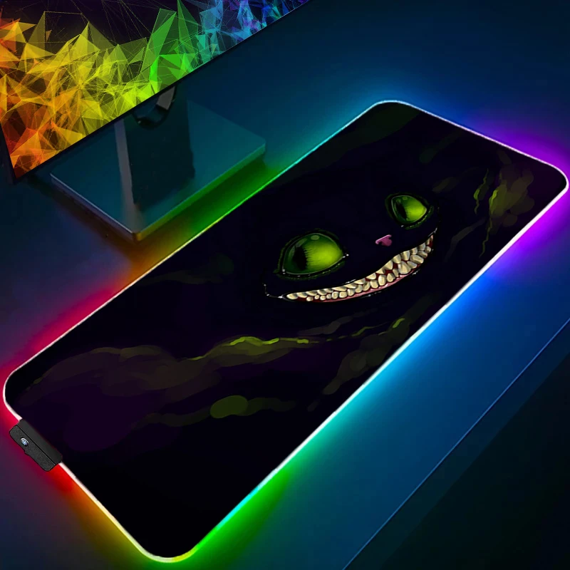 لوحة ماوس RGB أليس في بلاد العجائب ملحقات ألعاب Varmilo لوحة مفاتيح كمبيوتر شخصي حصيرة مكتبية سجادة بإضاءة خلفية LED لوحة ماوس