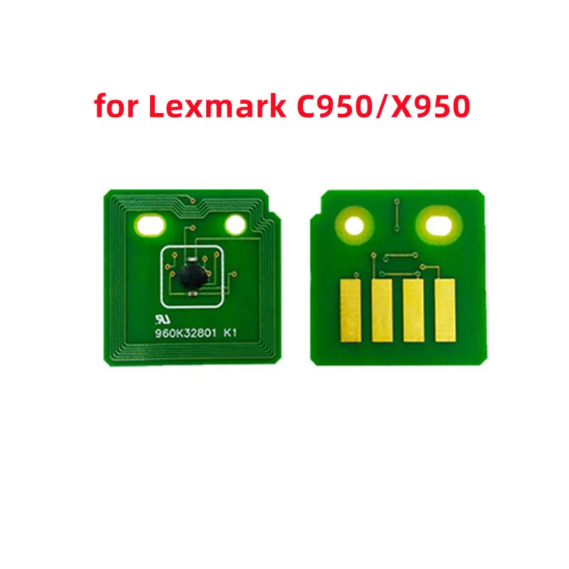 C950X71G Drum Chip and C950X2KG/C950X2CG/C950X2MG/C950X2YG Toner Chip for Lexmark C950/X950