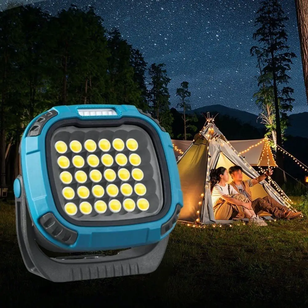 ضوء الطوارئ القابل لإعادة الشحن من النوع C، ضوء قوي، تصميم لاسلكي، ضوء عمل COB، قاعدة مغناطيسية، مصباح يدوي للتخييم #5