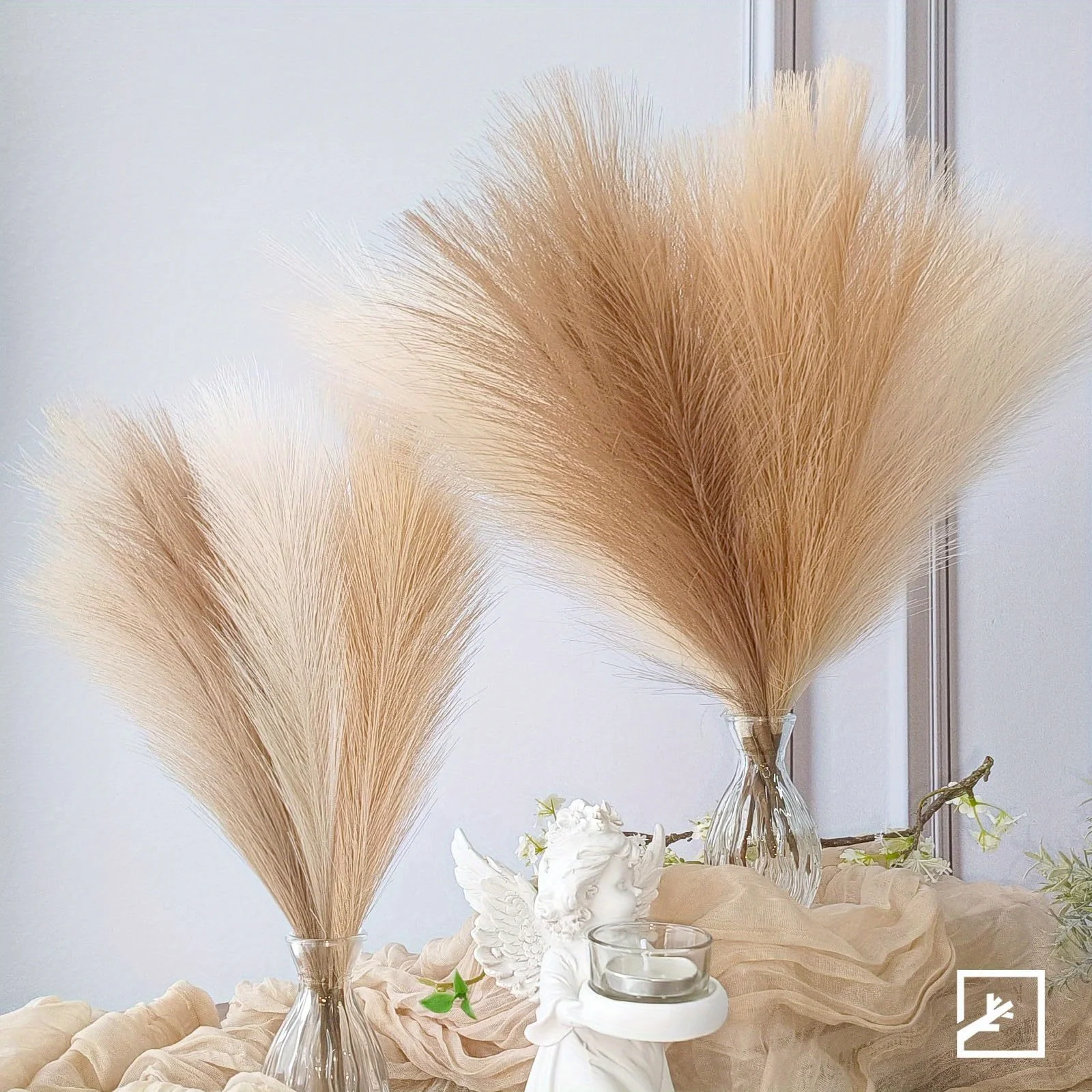 6 pçs artificial pampas grama decoração flores planta falsa reed para diy mesa floral organizar flor casamento casa decoração de natal