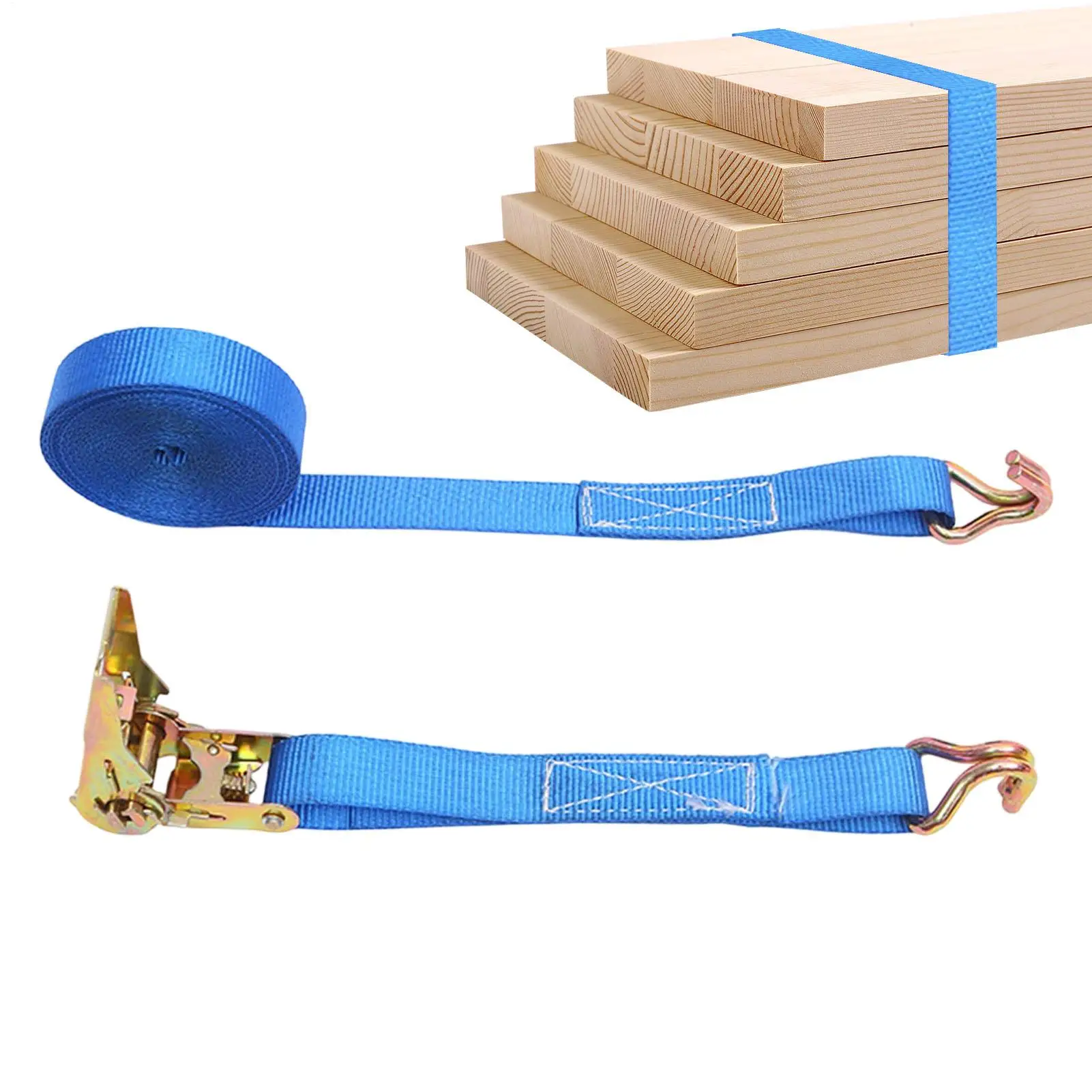 Heavy Duty Ratchet Straps With J Hook Cargo Securing Ratchet Strap Tightener Ratcheting Truck Tie Down Straps For Motorcycle