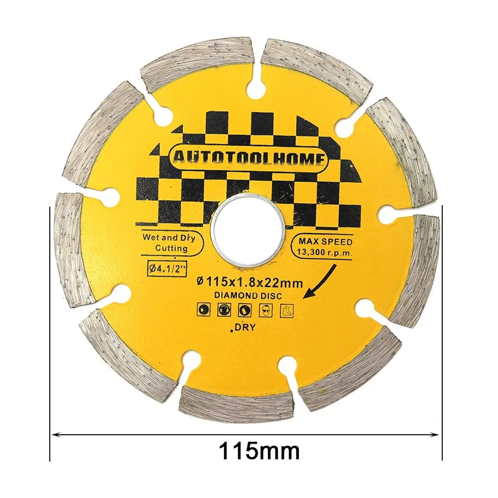 115mm Diamond Dry Grooved Wall Breaking Saw Blade Granite Marble Cutting Blade Concrete Stone Diamond Dry Slicing Tool