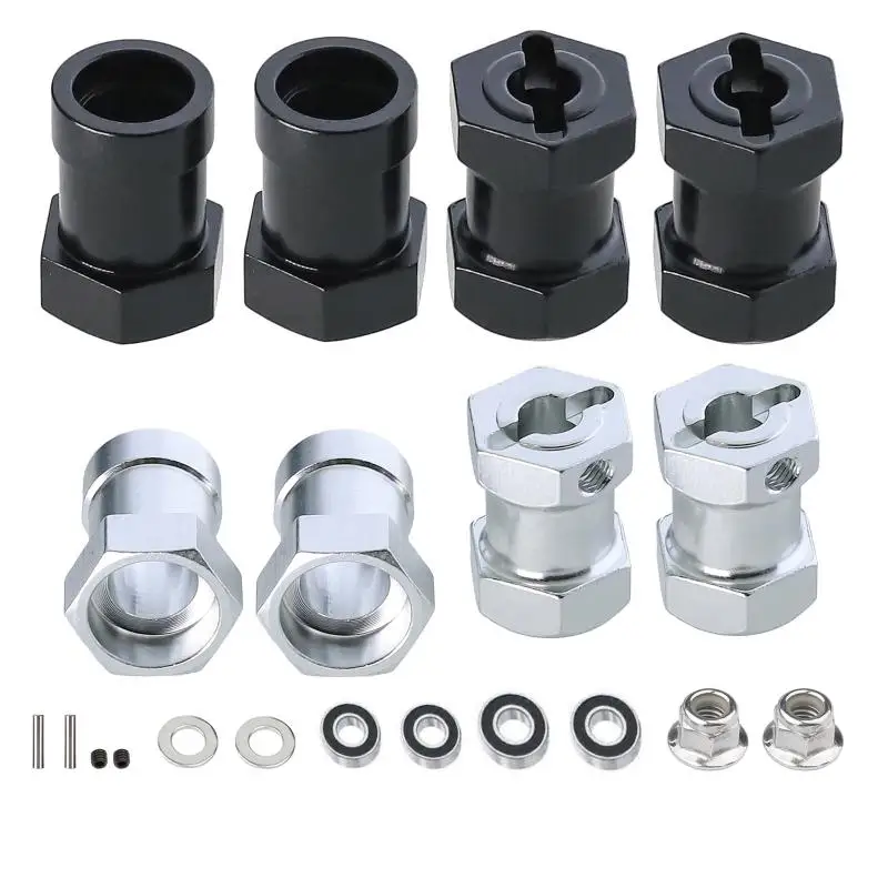 For Tamiya CW-01 CW01 Lunch Box Midnight Pumpkin Monster Beetle WR02 Upgrade Parts Accessories Metal 12mm Wheel Hex Hub Adapter