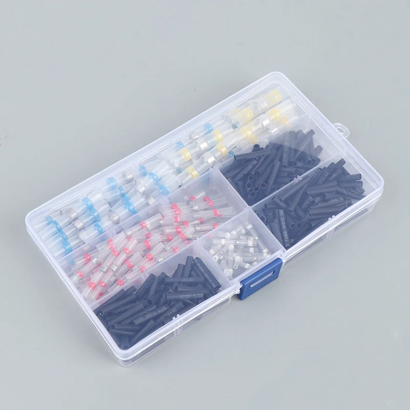 300 PCS Conectores de fio de solda à prova d'água e conectores de crimpagem de extremidade termo retrátil