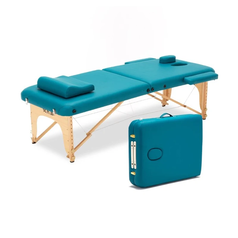 Massage Bed Headrest Foldable Aesthetic Stretchers Portable Massage Table Pillow Facial Bed Eyelash Making Stretcher Salon