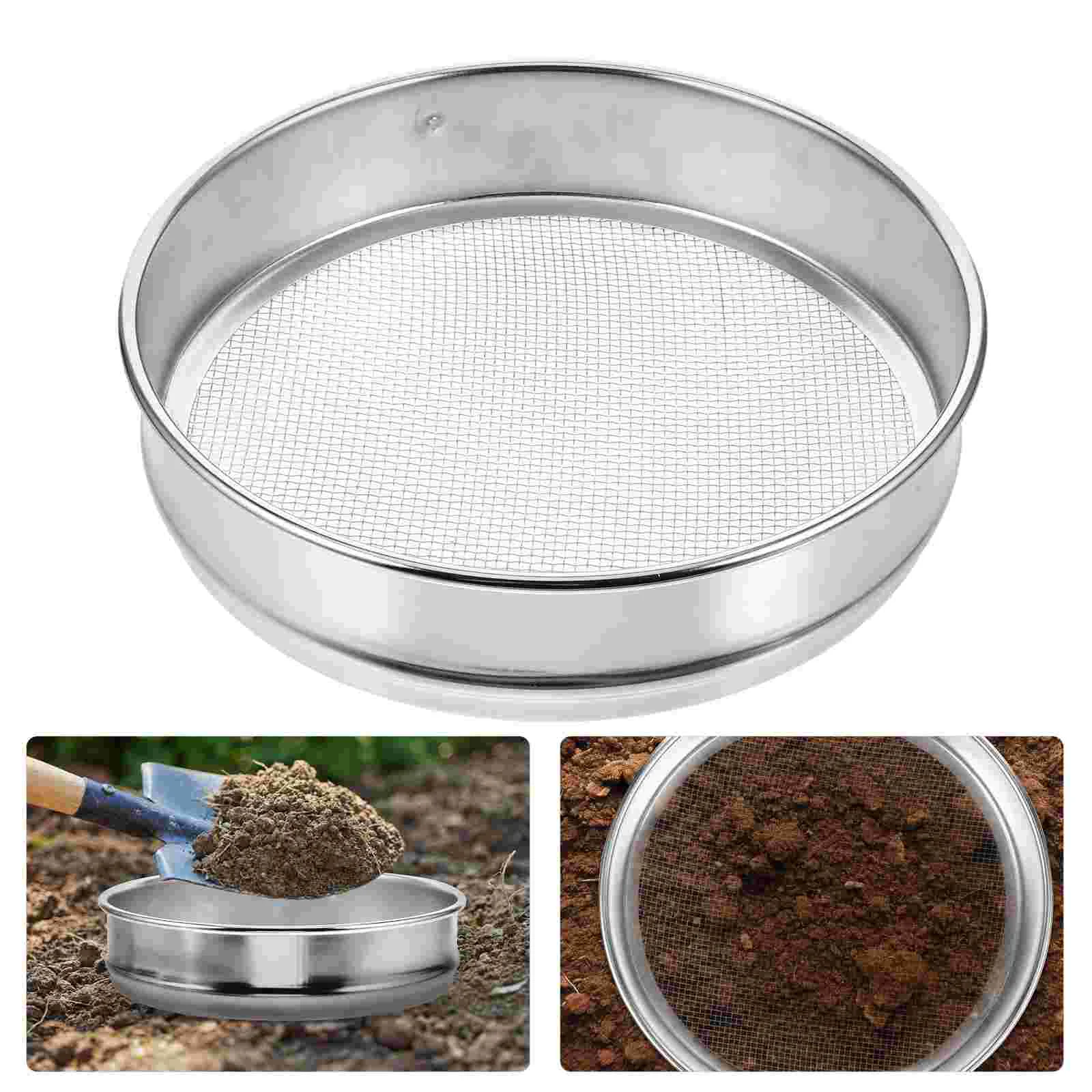 Soil Sieve Fine Mesh Stainless Steel Test Sand Sifter Lab Tools Screening Machine