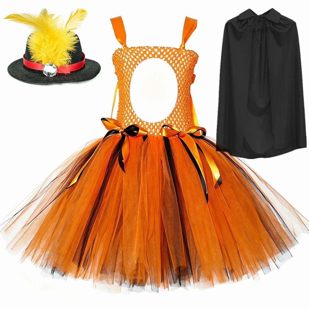 HJTT Pirate Knight Cat Costume Kids Cartoon Kitten Tulle Tutu Dress for Girls Halloween Carnival Party Fancy Dress Up Outfit