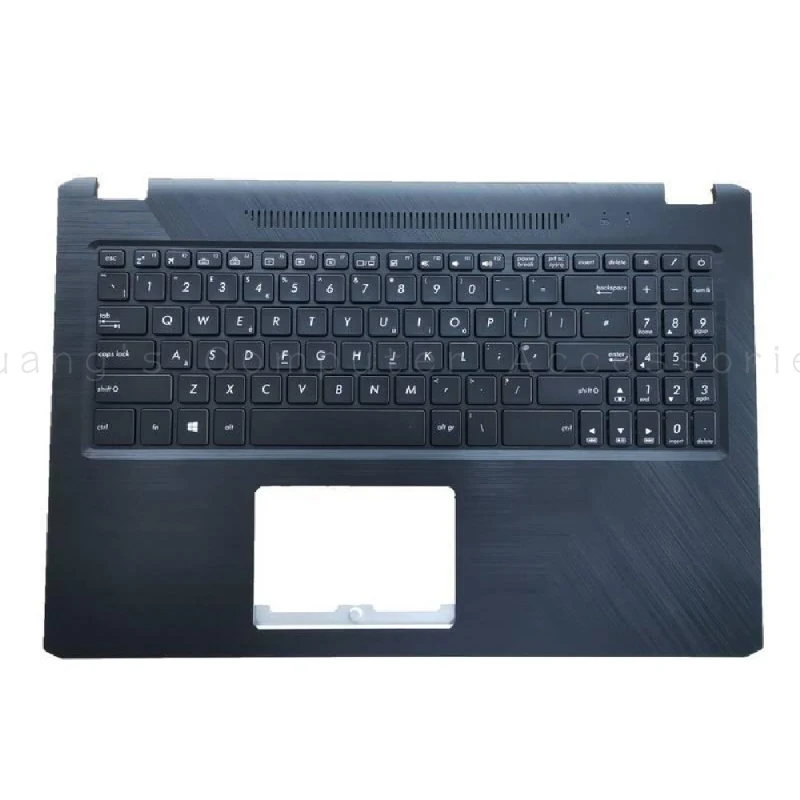 Nuevo conjunto de reposamanos con diseño original del Reino Unido y teclado retroiluminado en blanco para Asus K570 F570 X570 A570 R570 FX570, repuesto para portátil