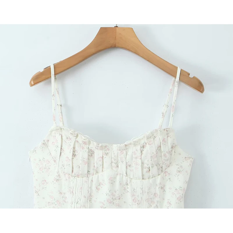 YENKYE Spitze Patchwork Blumendruck Sling Midi Langes Kleid Für Elegante Mädchen Sommer Urlaub Party Kleider Schnürung Robe 2026