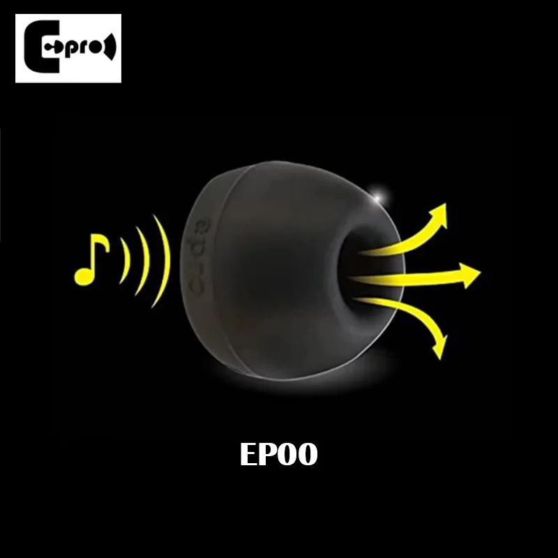 3 أزواج من سماعات الأذن المصنوعة من السيليكون المطلية على شكل قرن مقاس 3.7 مم من ePro EP00 لسماعات الأذن /IEM (حزمة بسيطة)