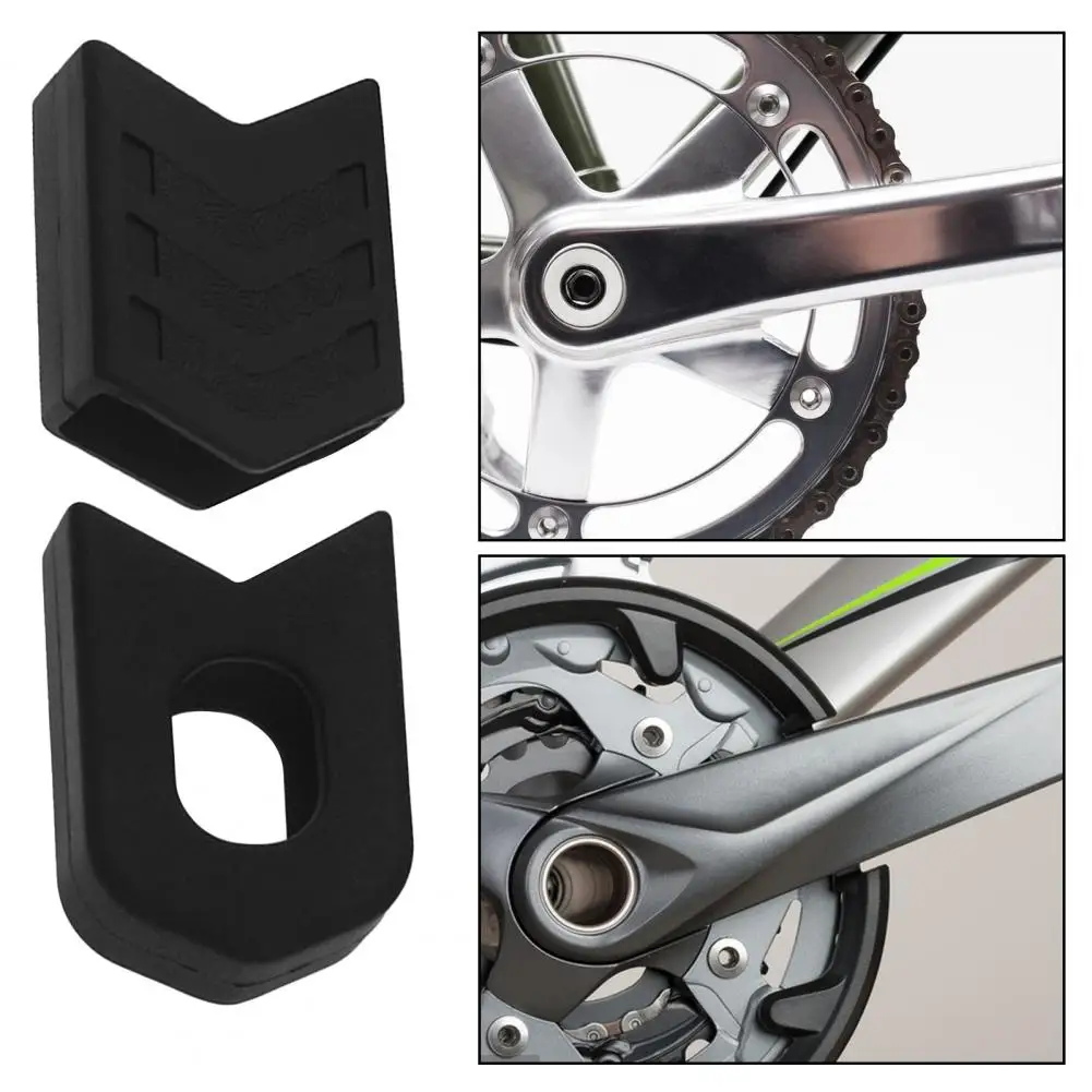 Bicycle Crank Protector Silicone MTB Mountain Bike Crankset Caps Protector Anti-Scratch Bicycle Crank Arm Boots Protective