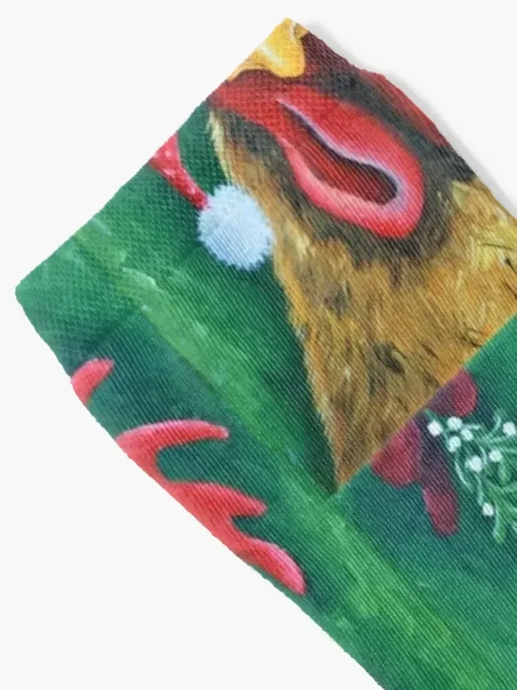 Christmas chicken oil painting Socks Children's Thermal man winter christmas gifts compression Socks Men Women's