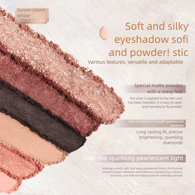 Cat-themed 6-color Eyeshadow Palette, Earth Tone, High Gloss, Matte, Contouring, Daily Multi-functional Comprehensive Set