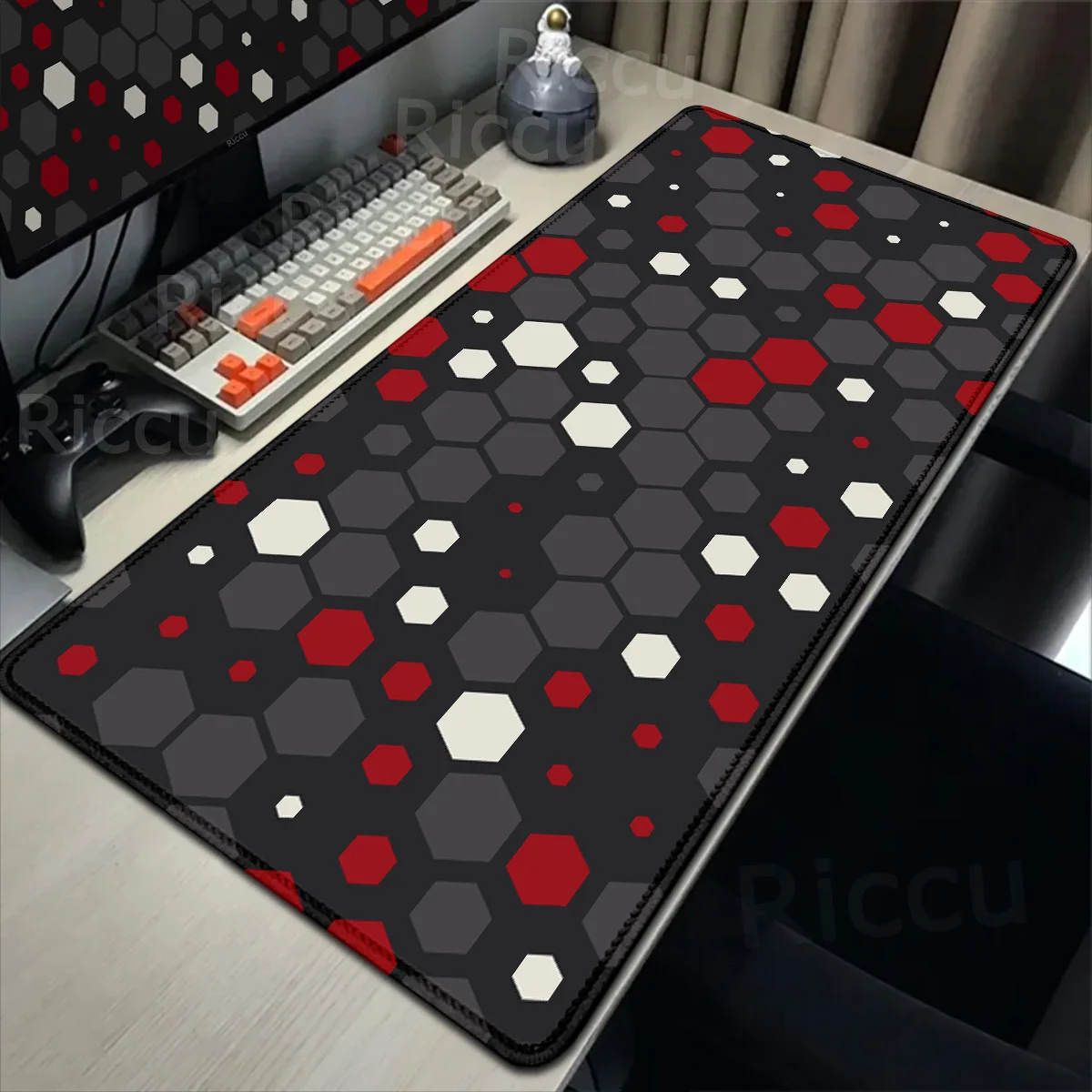 New Large Abstract Hexagon Pattern Mousepad 30x80cm Computer Gaming Deskmat Geometric Art Mice Pad Gamer Keyboard Pc Accessories