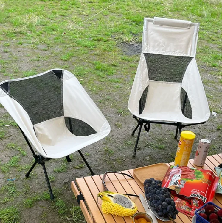 Modern Collapsible Garden Camping Chair Carbon Steel Oxford Frame Portable for Outdoor Furniture Travel Fishing Beach Hiking