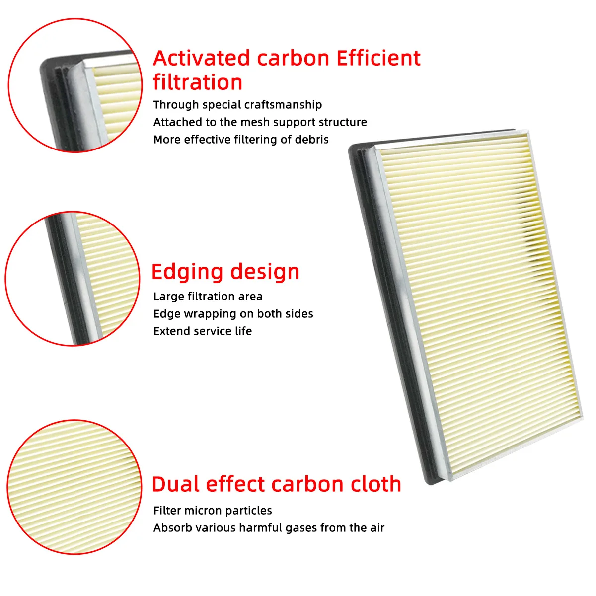 Car Cabin Air Filter for Infiniti JX35 2013 Auto Filters Carbon Fiber CA4309 16546-0Z000 16546-70J10 16546-V0100