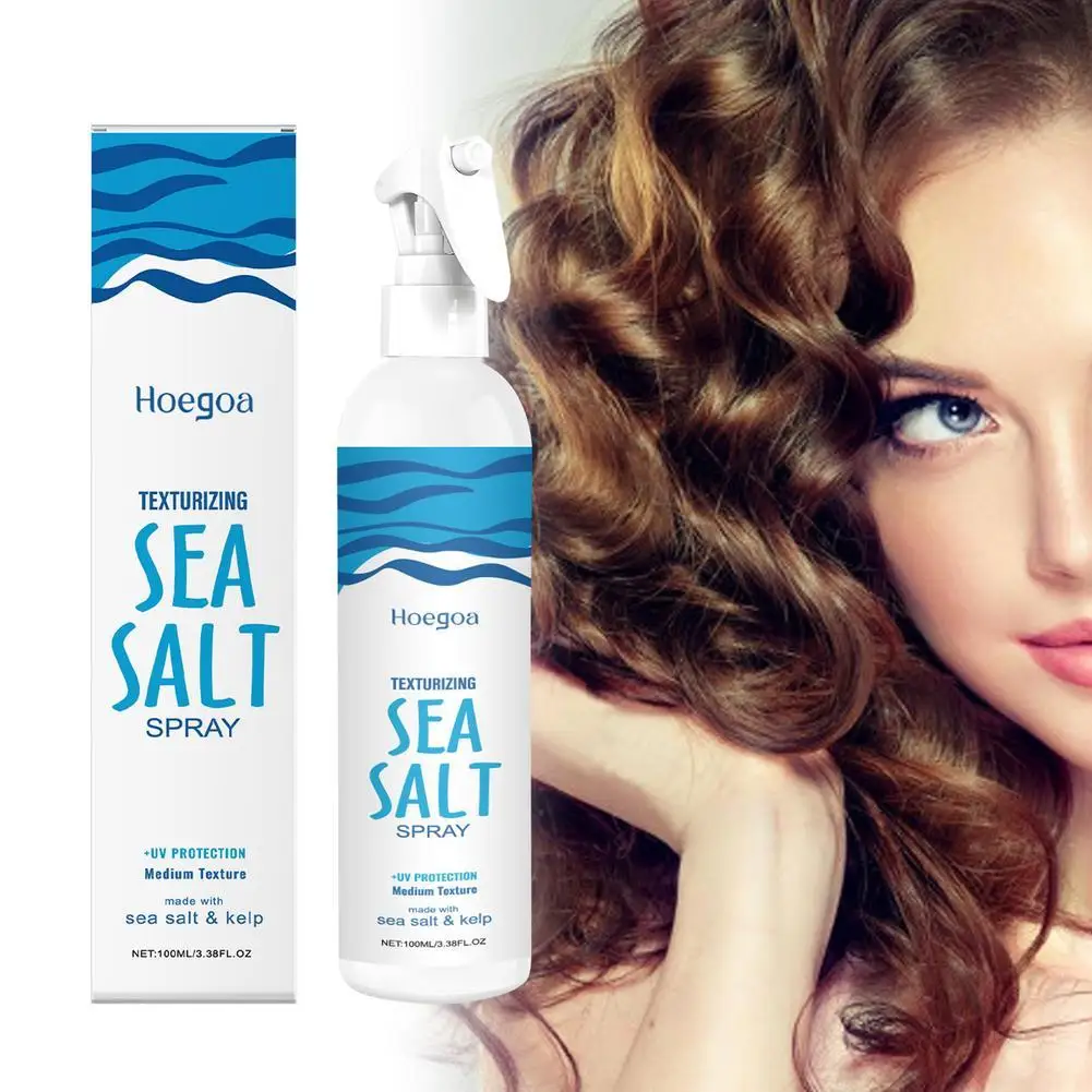 

100ml Natural Sea Salt Spray For Hair Men Women Instant Texture Volume Hair Volume Powder Long-Lasting Hold Hair Spray Set