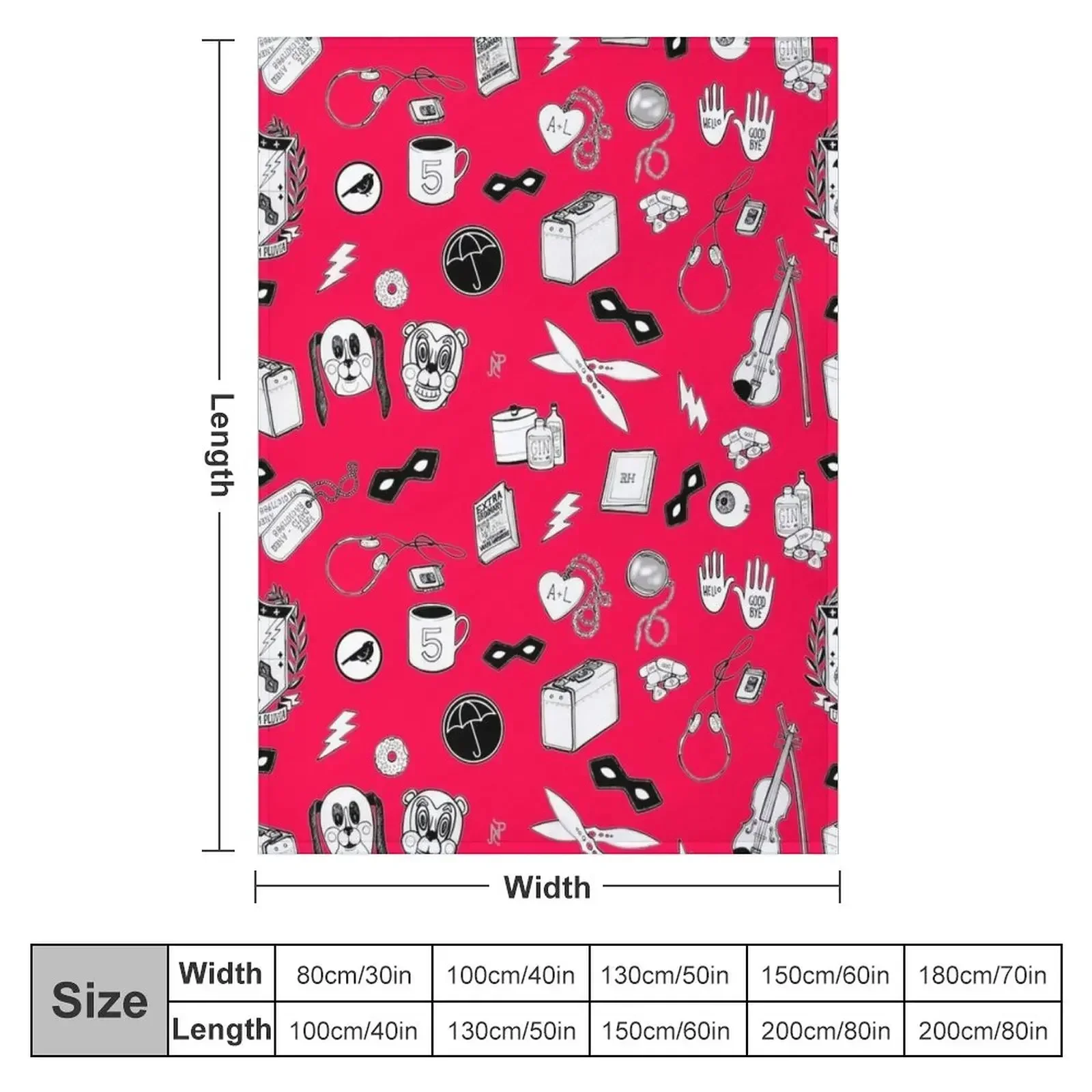 The Umbrella Academy Pattern - coral red Throw Blanket wednesday heavy to sleep Blankets