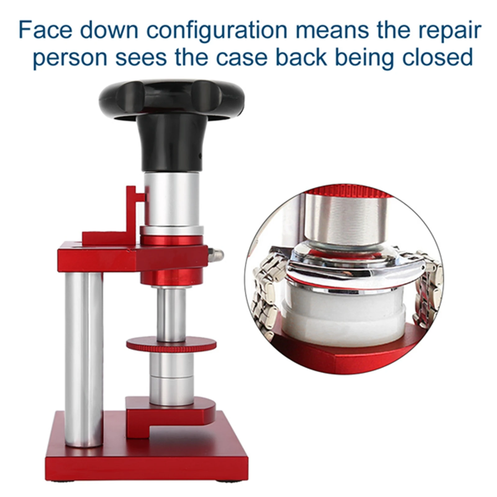Screw Type  Crystal Bezel Watch Back Case Cover Press Tool with 20 Dies Pressing Repair Watch Case Press for Watchmaker
