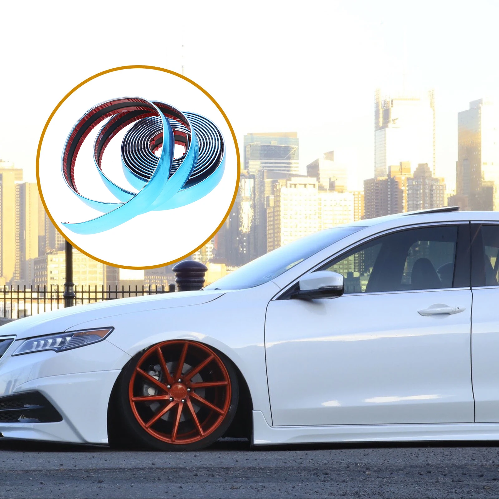 

21Mm 3M Flexible Silver Car Trim Strip Moulding Auto Protector Bumper Window Guard Pvc Chrome Strip For Vehicle Decoration