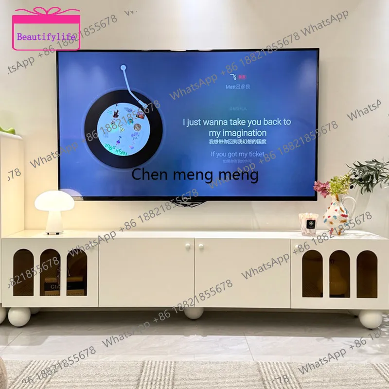 

YL Nordic Narrow Beige Tv Cabinet Simple Decoration 180Cm Long Modern Tv Stands Storage Wooden Mueble Televisor Furniture Home