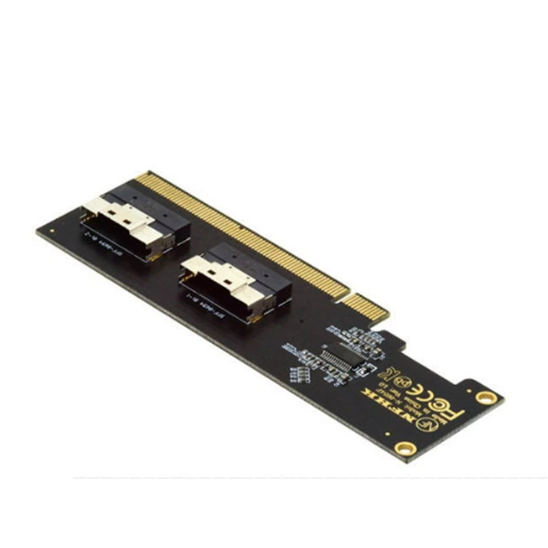 

Pcie 4.0 X16 To 4 Ports Nvme-Compatible Expansion Card PCI-E Gen4/3 Slimsas 8I SFF8654 Graphics Card Adapter