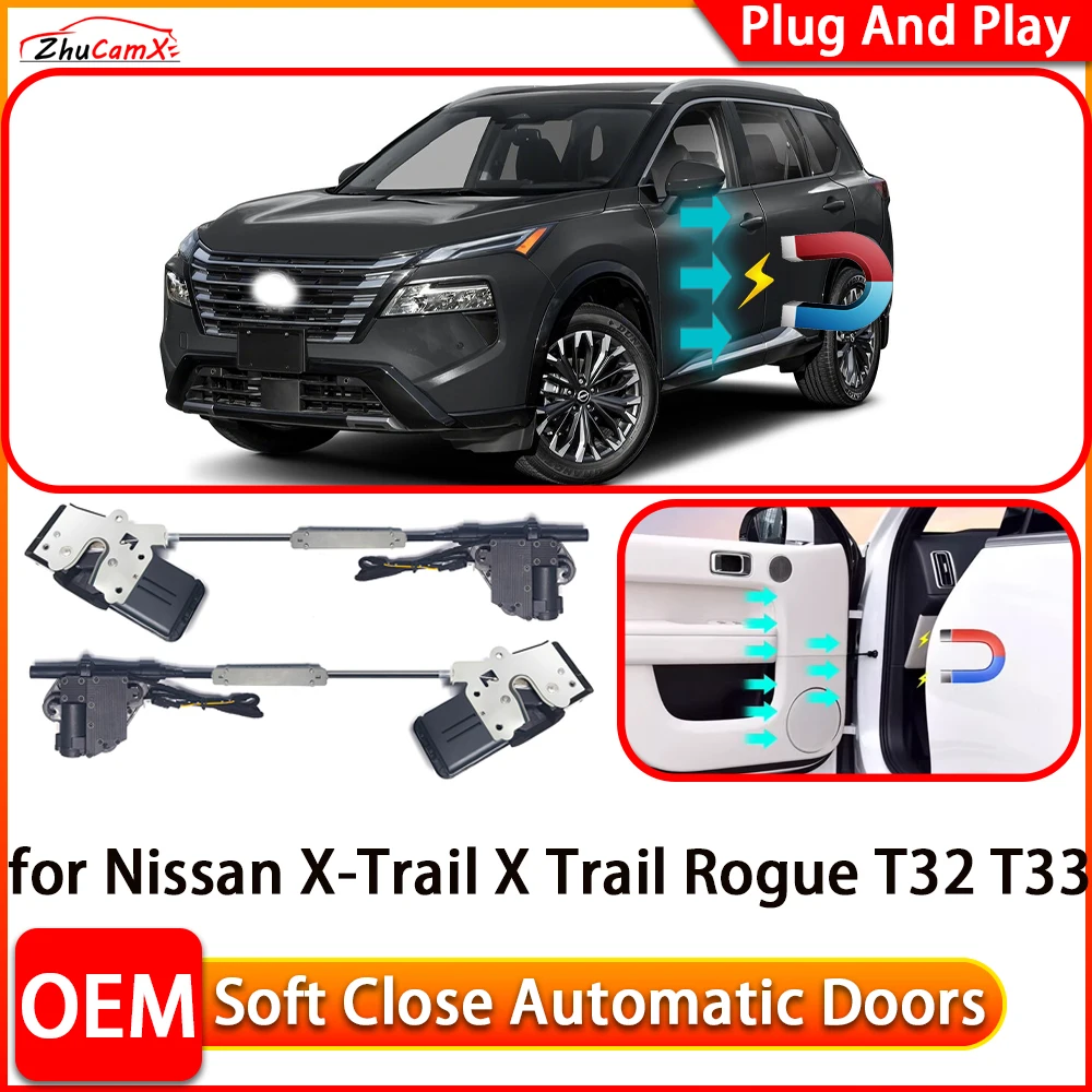 for Nissan X-Trail X Trail Rogue T32 T33 Car Automatic Electric Soft Close Door Closer Power Closing Door Comfort Closing System