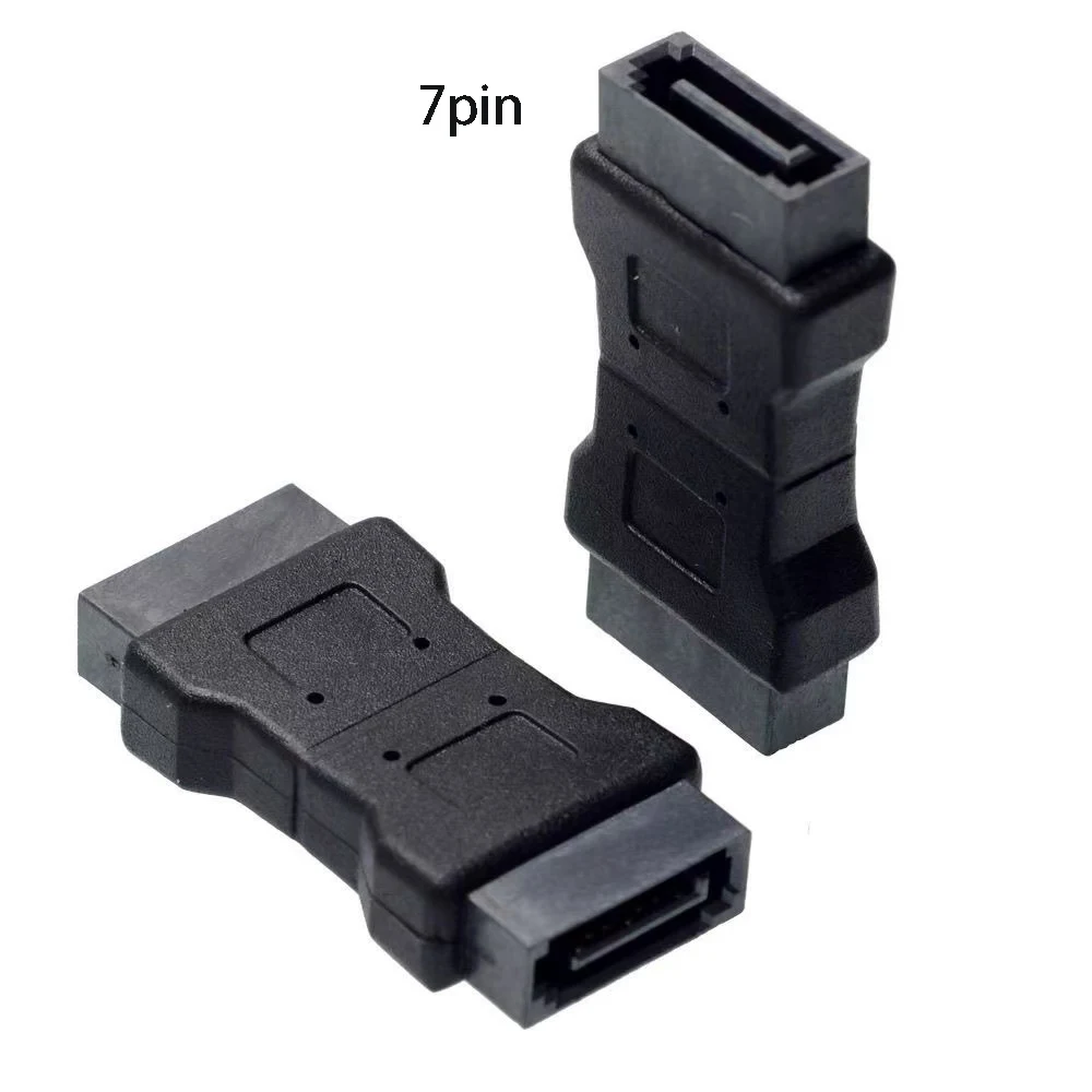 7Pin SATA Male to Male Converter for Computer PC Data Converter Plug Adapter Straight Angle 7P Serial ATA Jack Connector Coupler