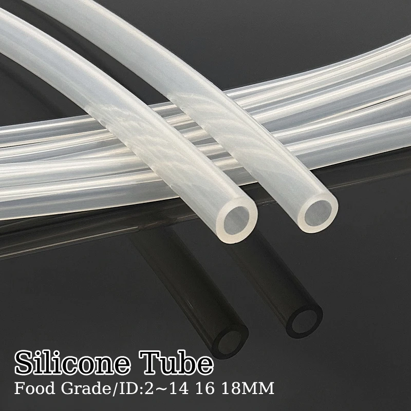 ID 2mm~18mm Transparent Silicone Hose High Temperature Resistant Plastic Hose Odorless Household Water Hoseing Elastic Hoseing
