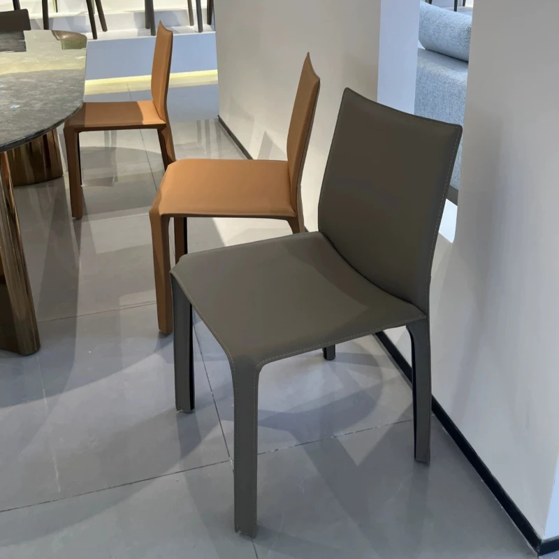 لغرفة المعيشة الحديثة كراسي تناول الطعام الترفيه المتقدمة السرج كراسي تناول الطعام الجلدية الحديثة مقهى أثاث المنزل Sillas Lscy #5