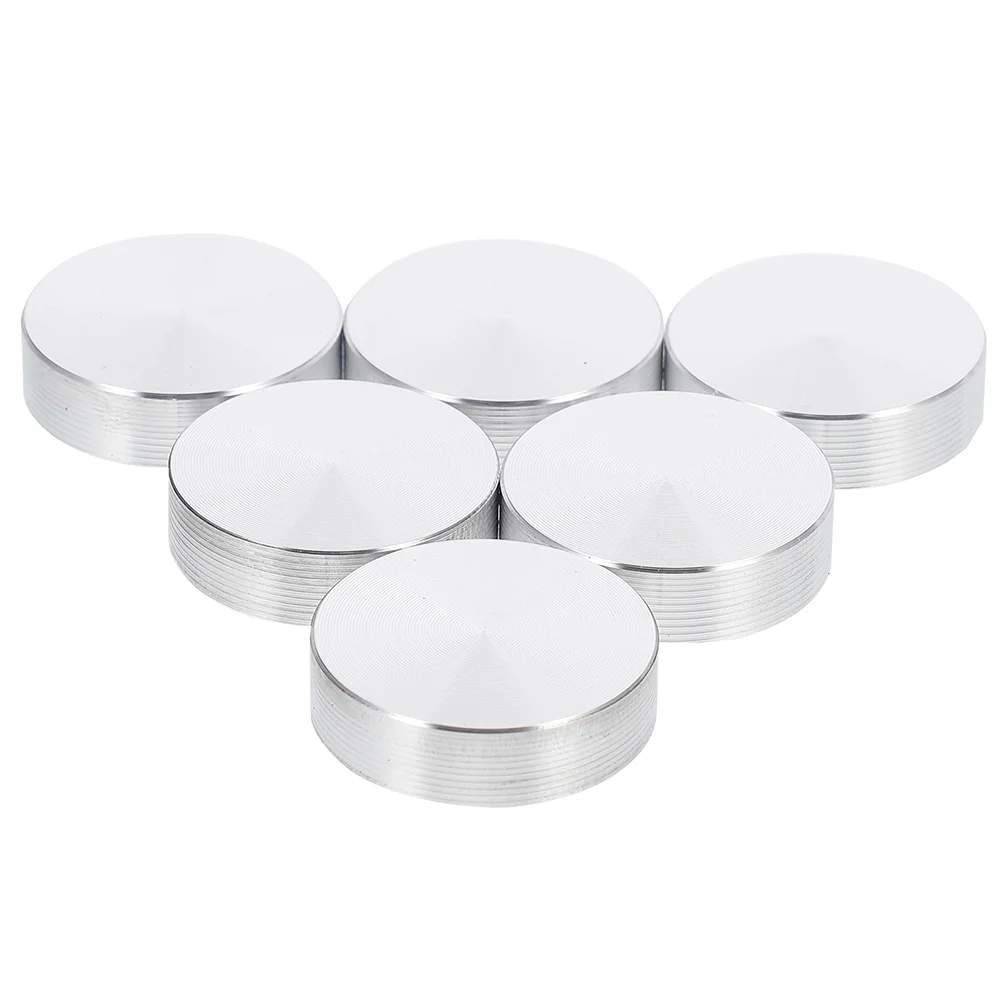 6 Pcs Coffee Table Aluminum Cake Glass Tea Tables Adapter Metal Disc Circle for Tops Plate Thick Discs Alloy