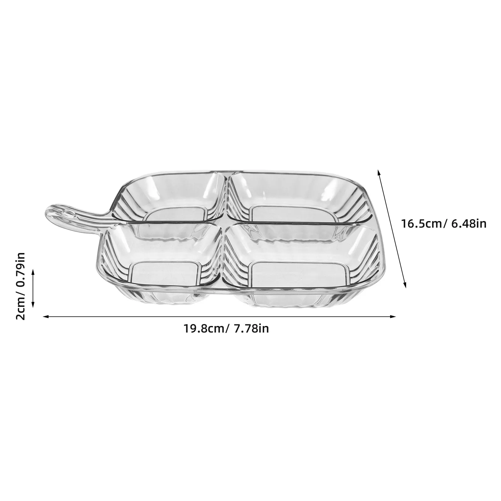 Space-Saving Multi-Section Prep Tray for Garlic Onions Herbs Fresh Food Divider Condiment Plate Cooking Accessory Ingredient