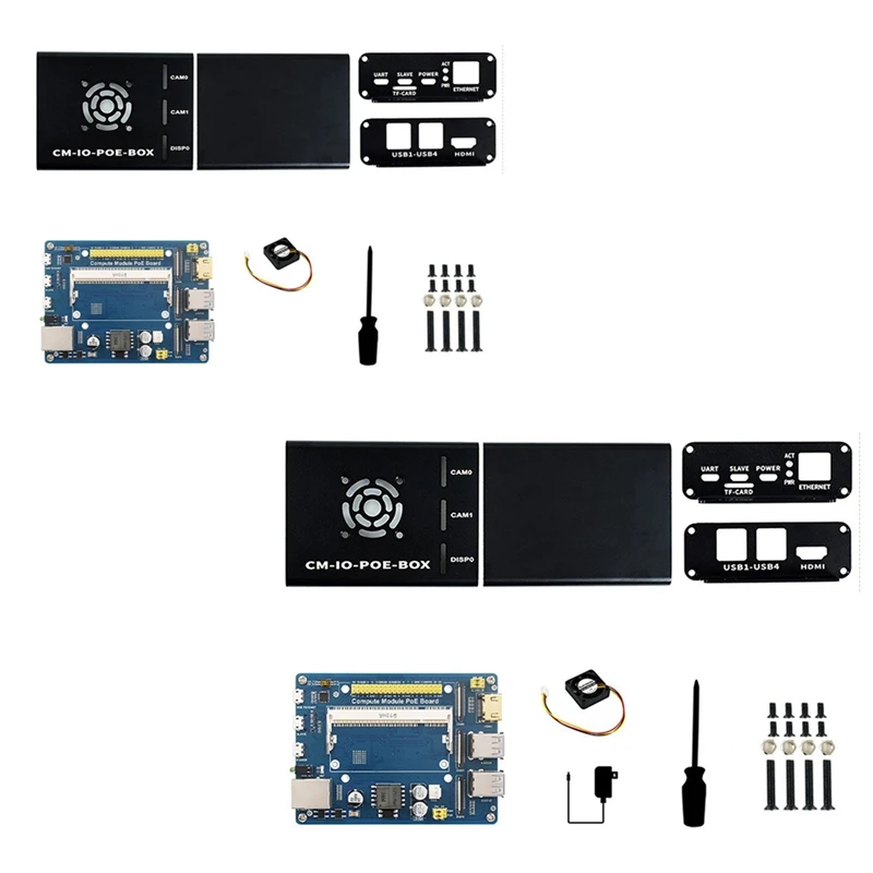 

Комплект вычислительного модуля Poe + корпус + вентилятор для Raspberry Pi CM4S CM3 3Lite 3 + 3 + плата расширения вычислительного модуля Lite-AU32