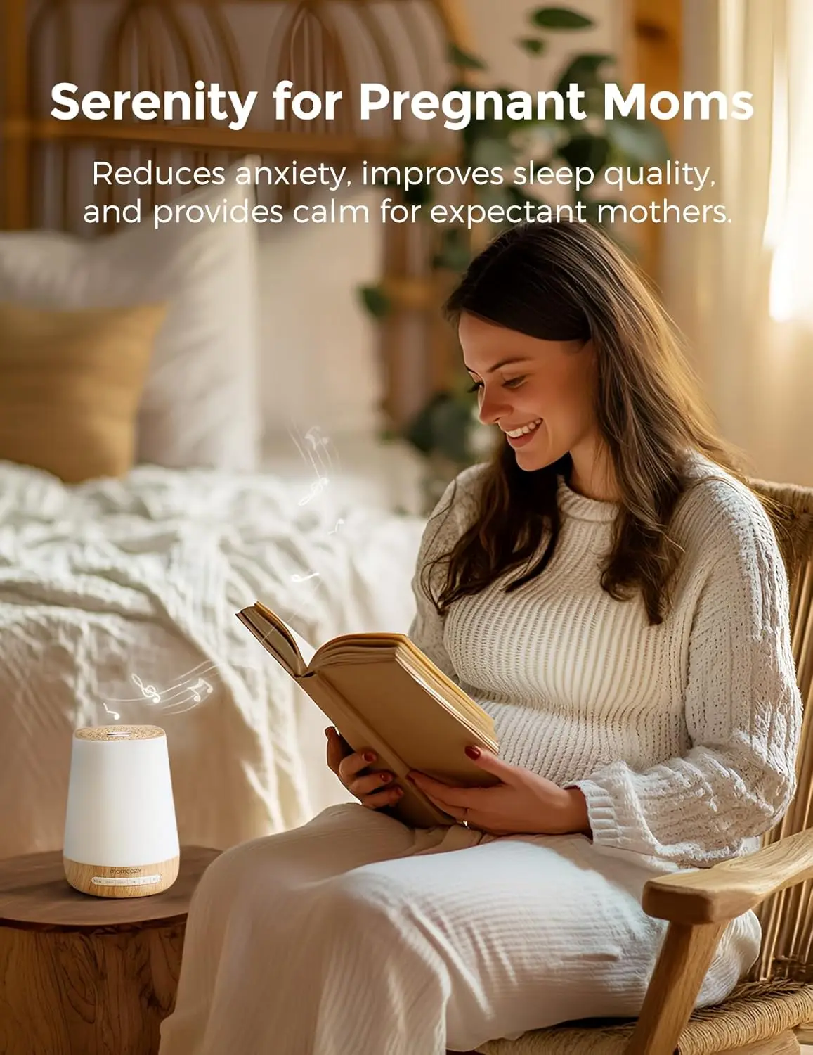 White Noise Machine for Baby Sleep with Night Light, 34 Soothing Sounds, Timer & App Control