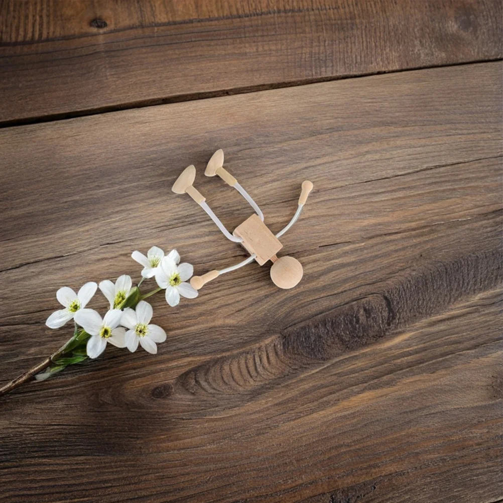 

12pc Unpainted Wooden Peg For Diy Painting Craft Wooden Figure Small Wood Art Crafts Decorative Figures