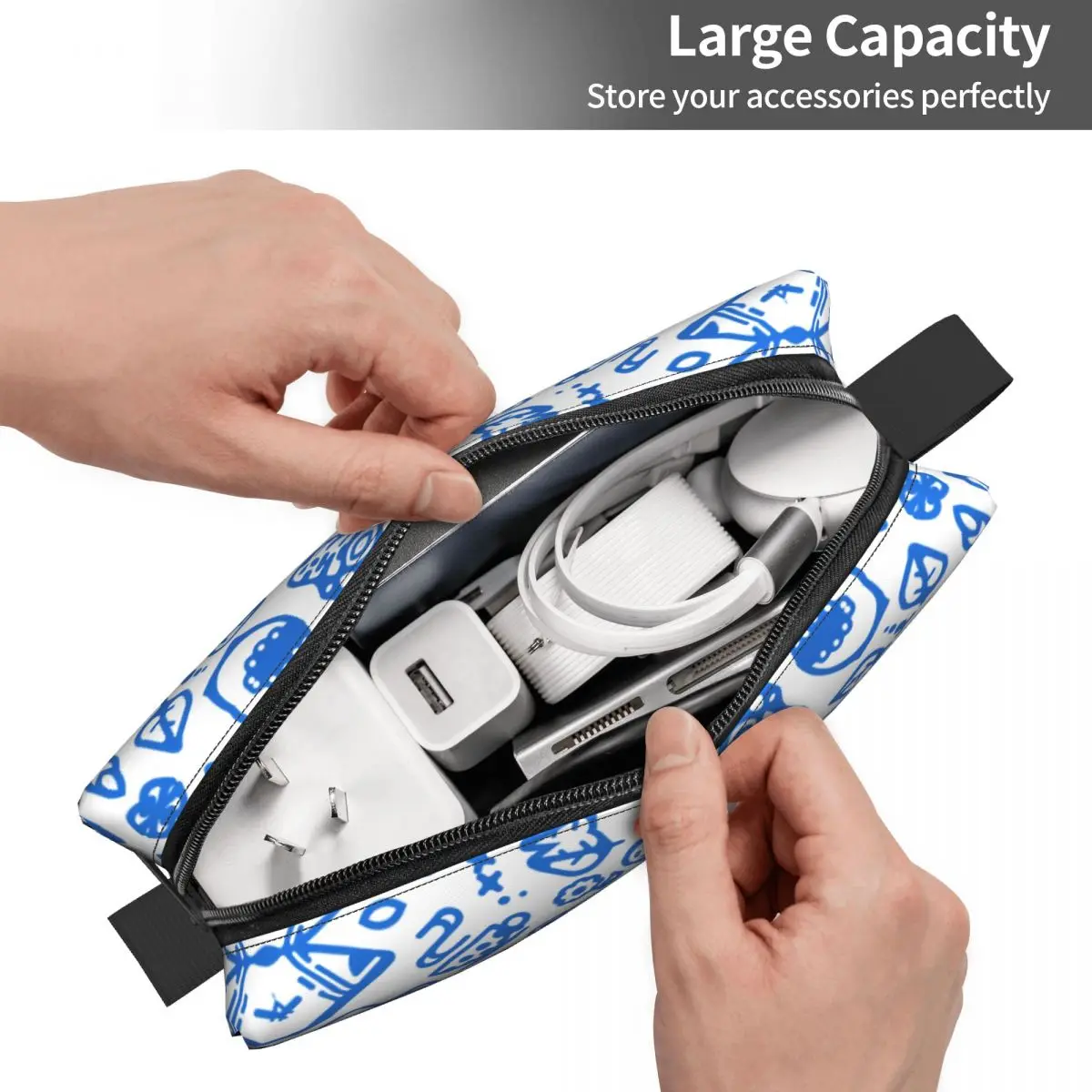 Travel Russian Pattern Toiletry Bag Portable Makeup Cosmetic Organizer for Women Beauty Storage Bags Dopp Kit Box Case