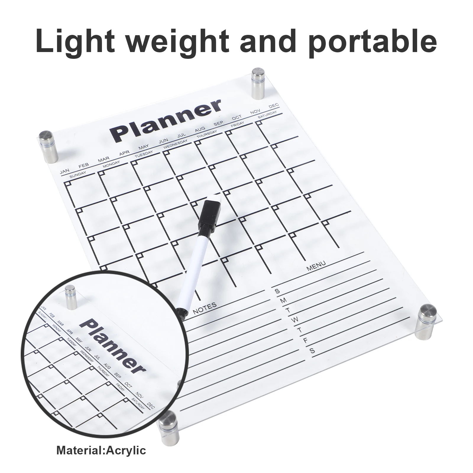 

Message Writing Board Reusable Whiteboard Small for Desk Dry Erase Mini Portable Desktop Acrylic Odorless